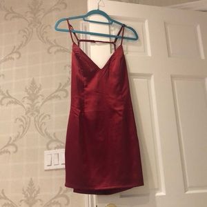 red mini dress